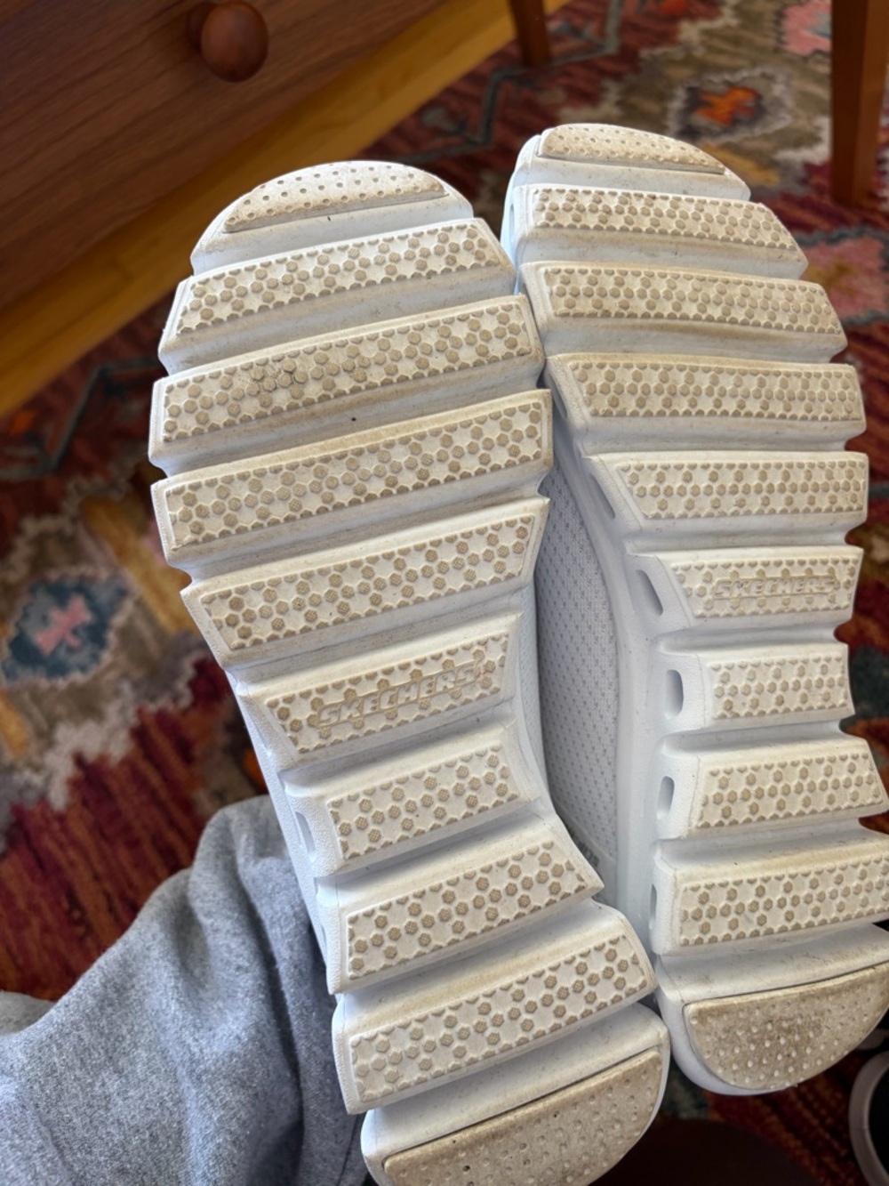 Skechers Women's All-White Slip-On Mesh Walking Sneakers, size 8.5 - Picture 8 of 9